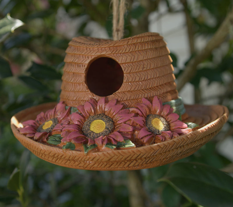 Girl Next Door By Carolyn Gracie Straw Hat w/ Flowers Bird House — View 4