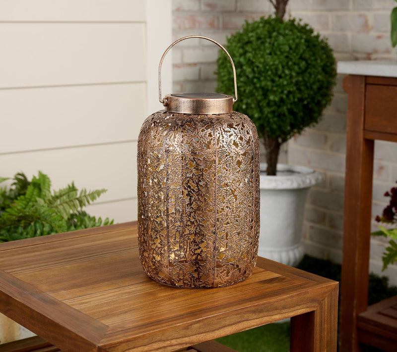 Girl Next Door By Carolyn Gracie 12" Illum Falling Leaves Lantern — View 4