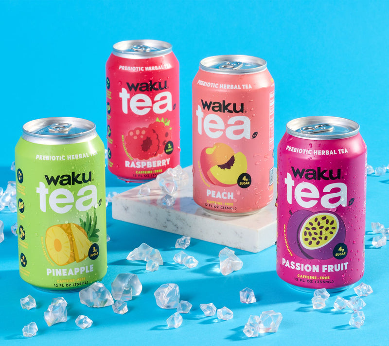 Waku (12) 12oz. Cans of Prebiotic Herbal Tea — Main view