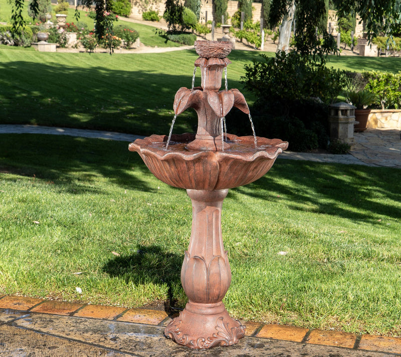 Bernini 3-Tier Flower Petal Plug-in Water Fountain — View 8