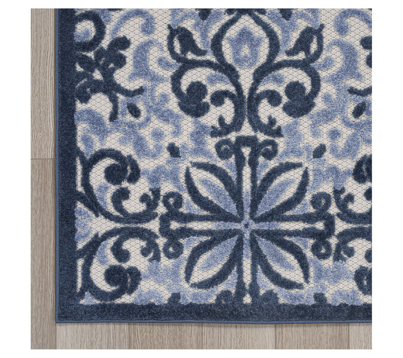 Nourison Home Modern Demask Print Indoor/ Outdoor 2'2" x 7'6" Rug — View 11