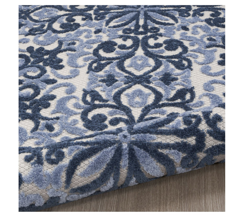 Nourison Home Modern Demask Print Indoor/ Outdoor 2'2" x 7'6" Rug — View 15