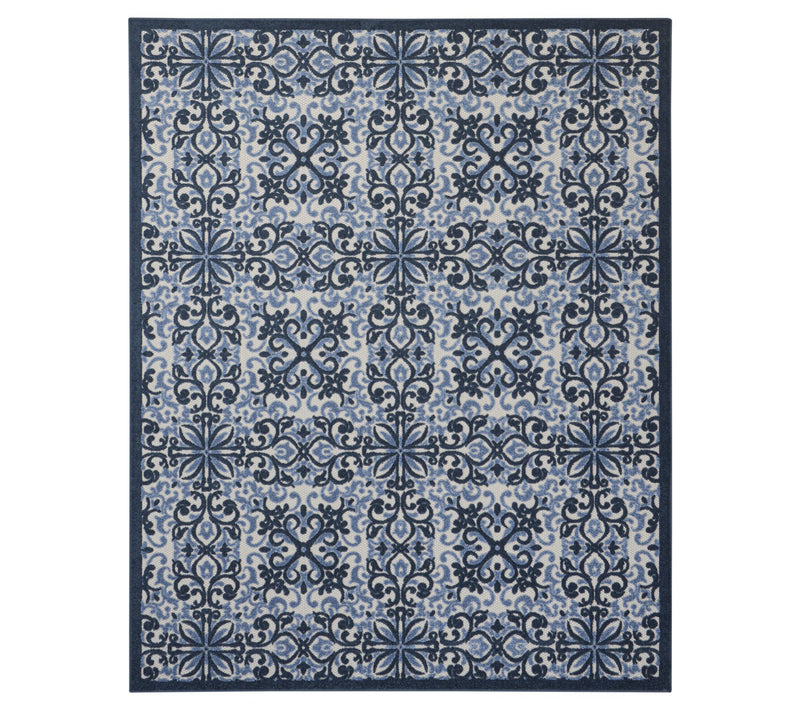 Nourison Home Modern Demask Print Indoor/ Outdoor 7'10"x 9'10" Rug — View 7