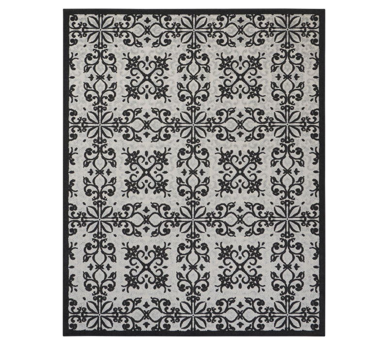 Nourison Home Modern Demask Print Indoor/ Outdoor 7'10"x 9'10" Rug — View 5