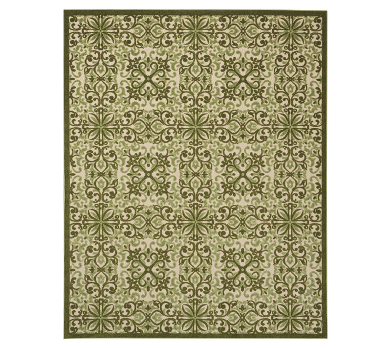 Nourison Home Modern Demask Print Indoor/ Outdoor 7'10"x 9'10" Rug — View 9