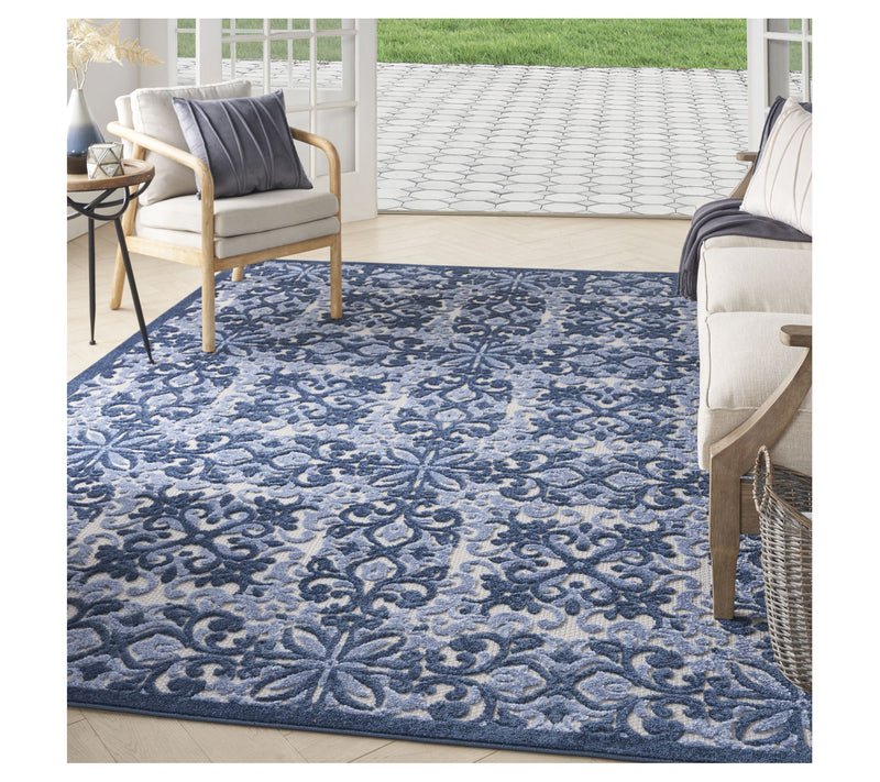 Nourison Home Modern Demask Print Indoor/ Outdoor 7'10"x 9'10" Rug — View 13