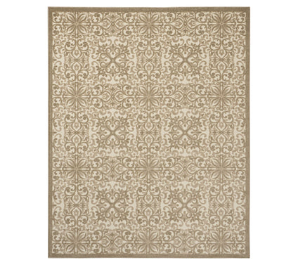 Nourison Home Modern Demask Print Indoor/ Outdoor 7'10"x 9'10" Rug