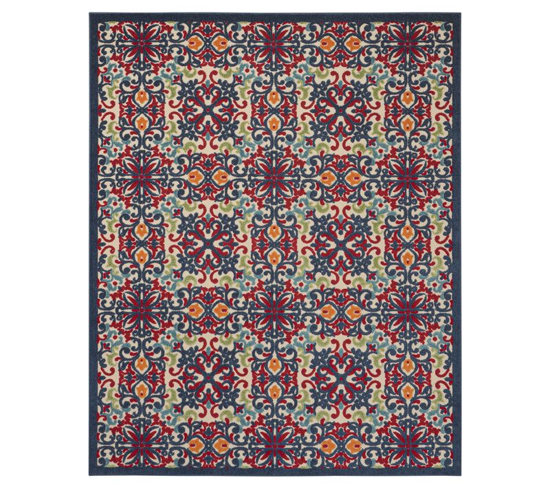 Nourison Home Modern Demask Print Indoor/ Outdoor 7'10"x 9'10" Rug — View 11