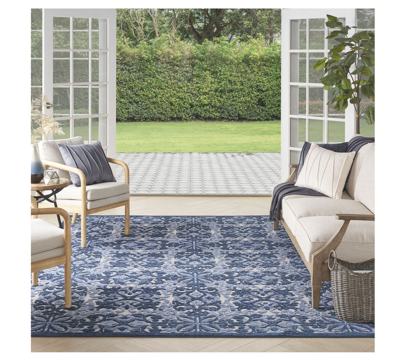 Nourison Home Modern Demask Print Indoor/ Outdoor 7'10"x 9'10" Rug — View 16