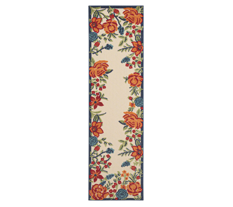 Nourison Home Rose Border Indoor/Outdoor 2'2" x 7'6" Rug — View 6