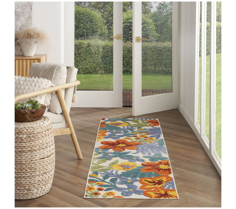 Nourison Home Tropical Floral Indoor/Outdoor 2.2" x 7.6" Rug — View 7