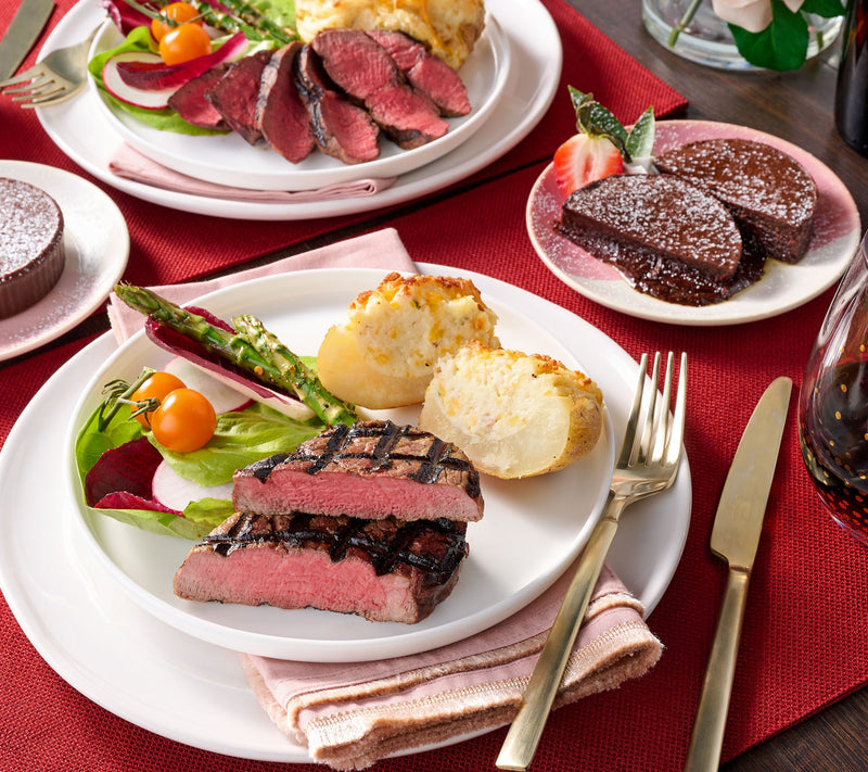 Kansas City Steak Co. (4) 5-oz Filet Mignons w/ Lava Cake & Potatoes — Main view