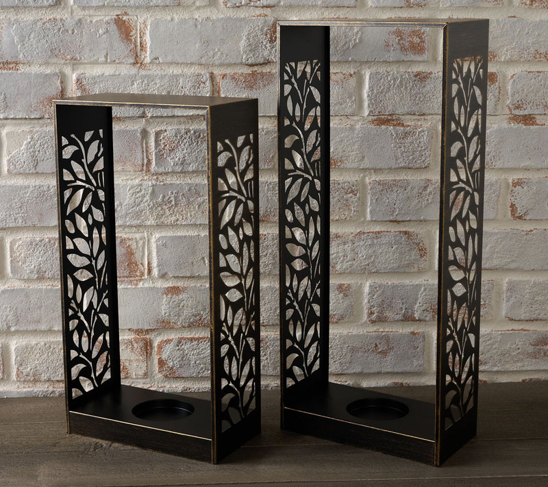 "As Is" Garden Reflections Set of 2 Metal Lanterns w/ Candles — View 3