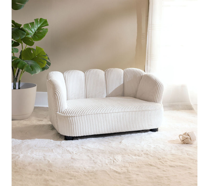 Paws & Purrs Re tro Scalloped S tylish Dog & Ca t Bed — View 8