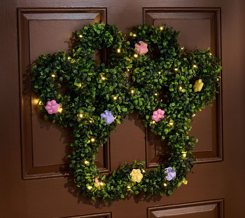 "As Is" Girl Next Door Illuminated Indoor/Outdoor Boxwood Wreath — View 8