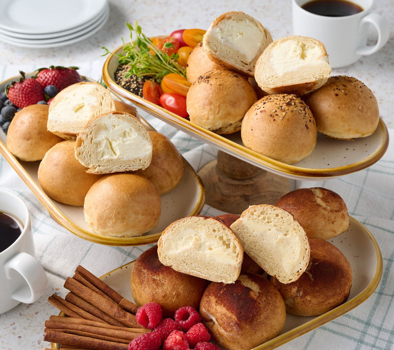 Just Bagels (18) 3 oz Stuffed NYC Bagels Bites in Flavors — Main view