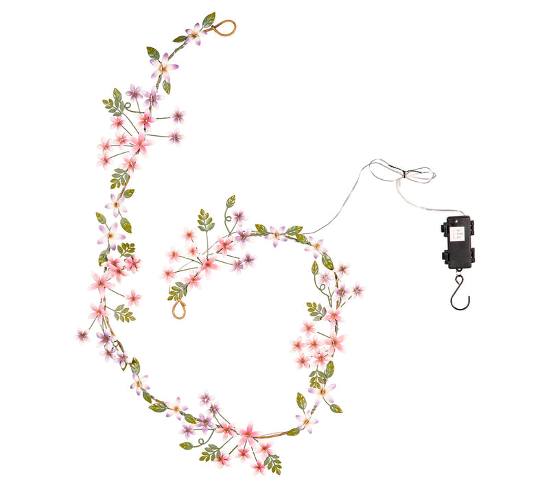 "As Is" Plow & Hearth Battery Operated Metal Floral Garland — View 7