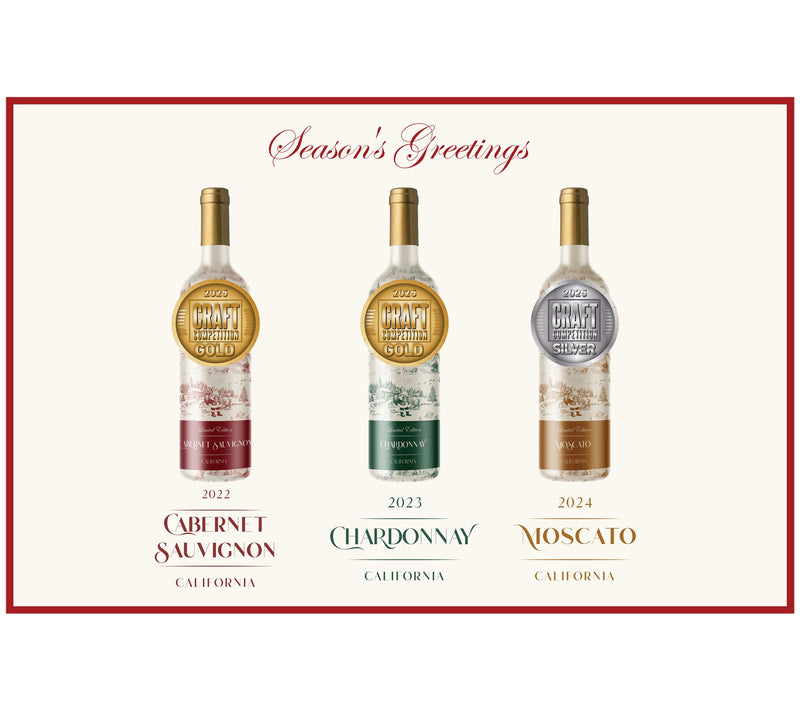 Vino Voyage Holiday Wrapped Bottles 3 Wine Set 750ml — View 6