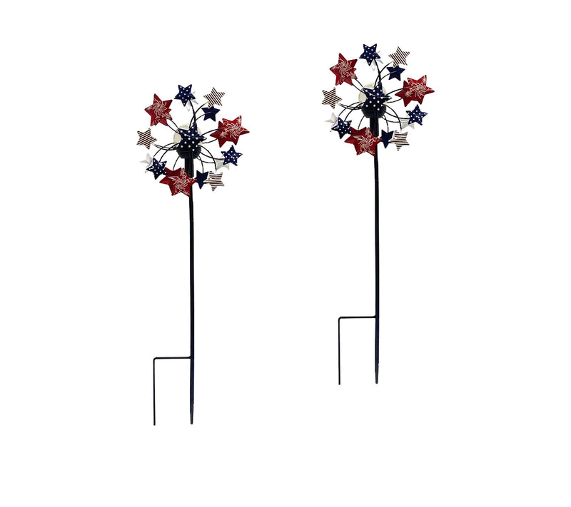 "As Is" Temp-tations Outdoors Set/2 Mini 9" Solar Wind Spinners — View 11