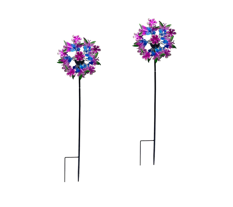 "As Is" Temp-tations Outdoors Set/2 Mini 9" Solar Wind Spinners — View 15