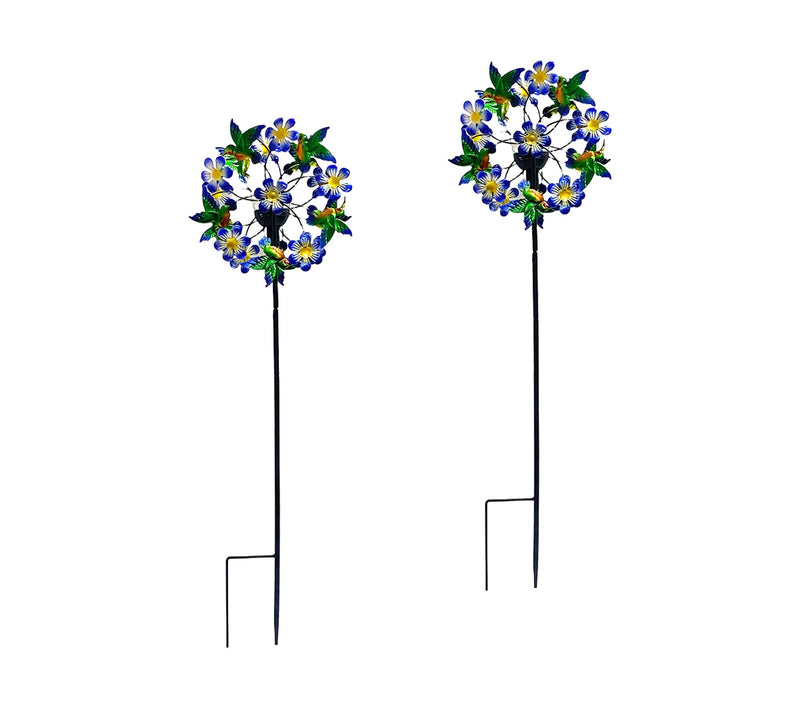 "As Is" Temp-tations Outdoors Set/2 Mini 9" Solar Wind Spinners — View 16