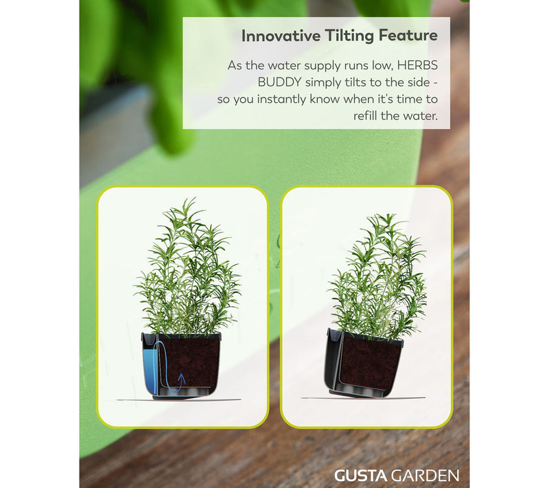 "As Is" Gusta Garden Set of 3 Self Watering Herb Planters — View 8