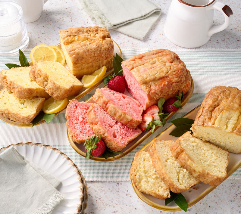 Bread & Bread (3)1.5lb Fresh Baked Crumb Cake Bread Loaves — Main view
