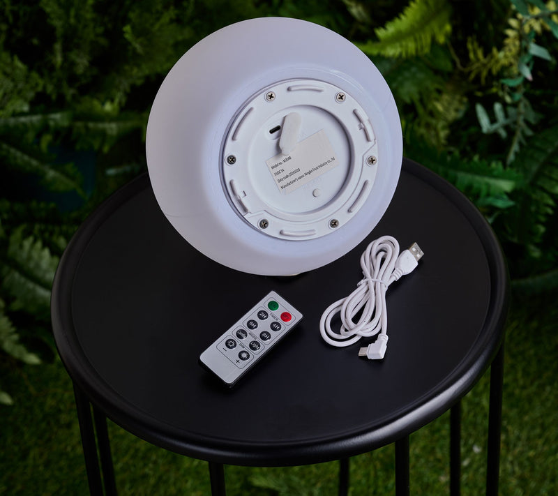 "As Is" Garden Reflections Metal Plant Stand with LED Ball Light — View 4