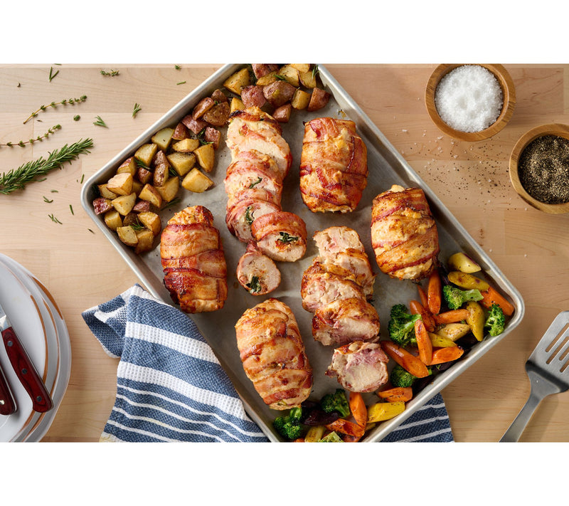 Family Farms (12) 14-oz Bacon Wrapped Stuffed Chicken Breasts — View 3
