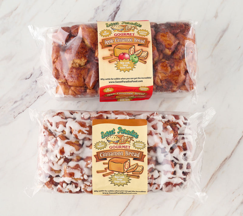 Sweet Paradise (2) 20oz Cinnamon Swirl Bread Loaves — View 2