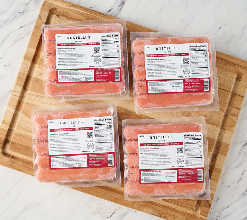 Rastelli's (20) 3.2oz Black Angus Beef Hot Dogs — View 2