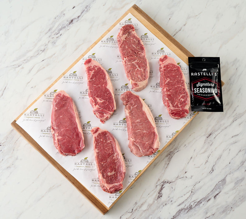 Rastelli's (6) 8-oz Black Angus NY Strip Steaks — View 2