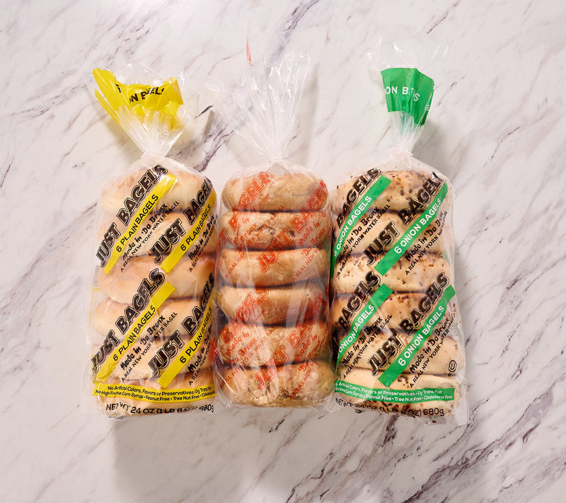 Just Bagels (18) 4 oz NYC Bagels in Choice of Flavor — View 2