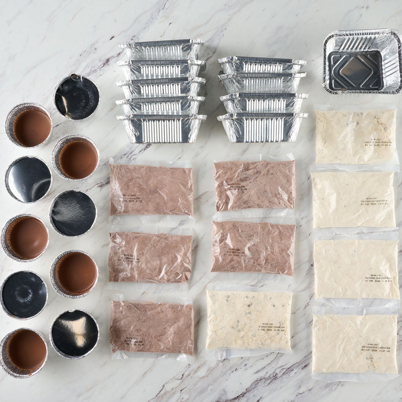 Total Cluster Fudge (10) 3oz Chocolate Chip or Brownie Air Fryer Cakes — View 8