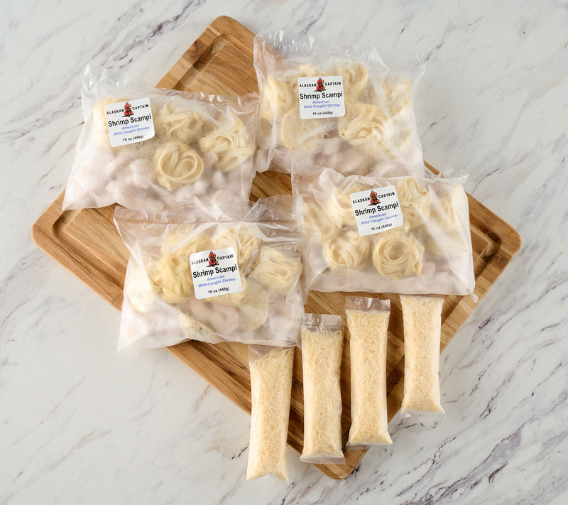 Alaskan Captain 4lb Premium Frozen Shrimp Scampi with Pasta — View 2