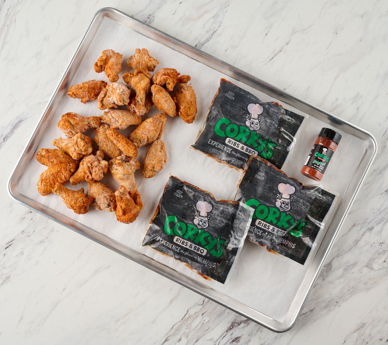 Corky's BBQ 6lb Sweet & Smokey Wings & Burnt Ends Appetizer Combo — View 2