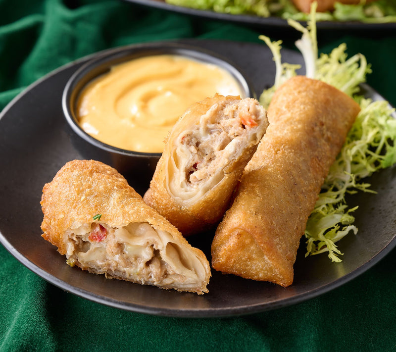 Falkor Fusion (12) 3oz Cheesesteak Egg Rolls & 3 Cheese Cups — Main view