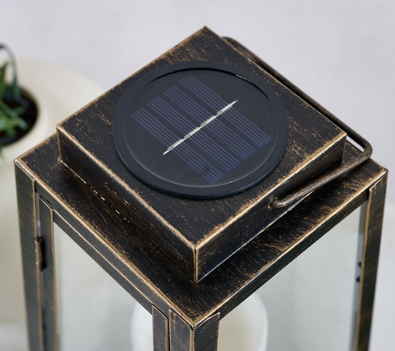 Garden Reflections Solar Metal Lantern — View 5