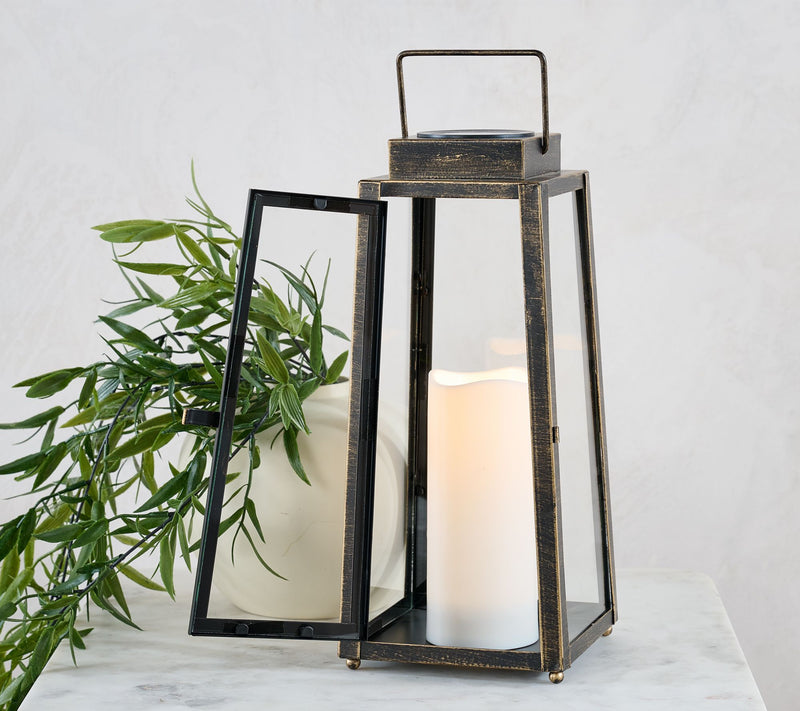 Garden Reflections Solar Metal Lantern — View 4