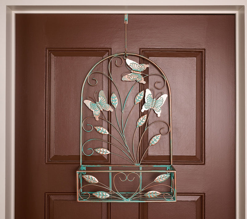Garden Reflections Single Metal Wall Planter — View 2