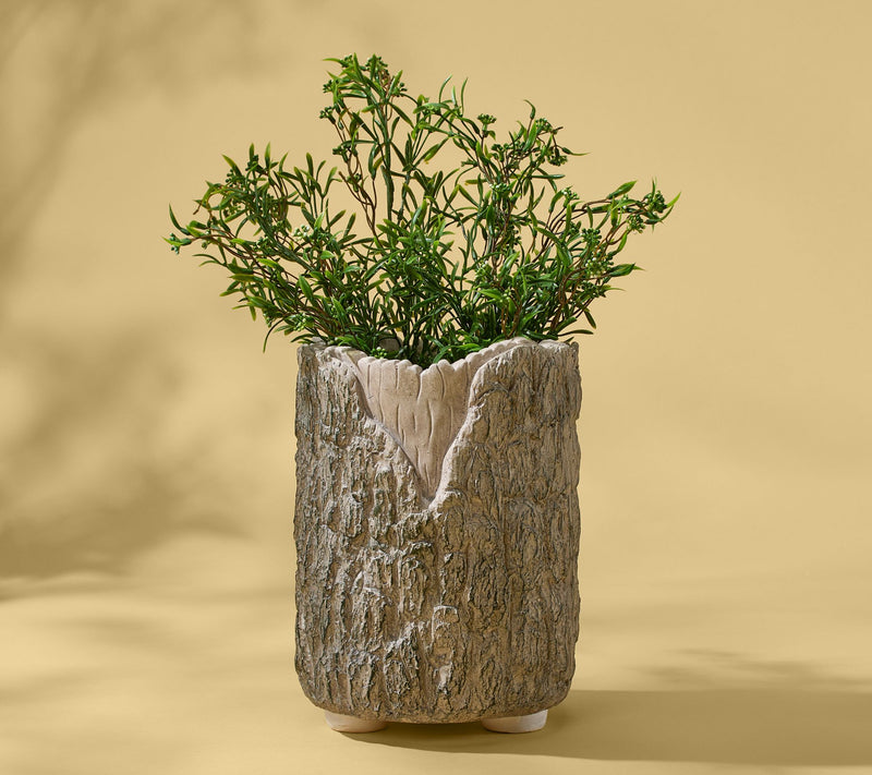 Martha Stewart Set of 2 9" Faux Bois Planters — View 4