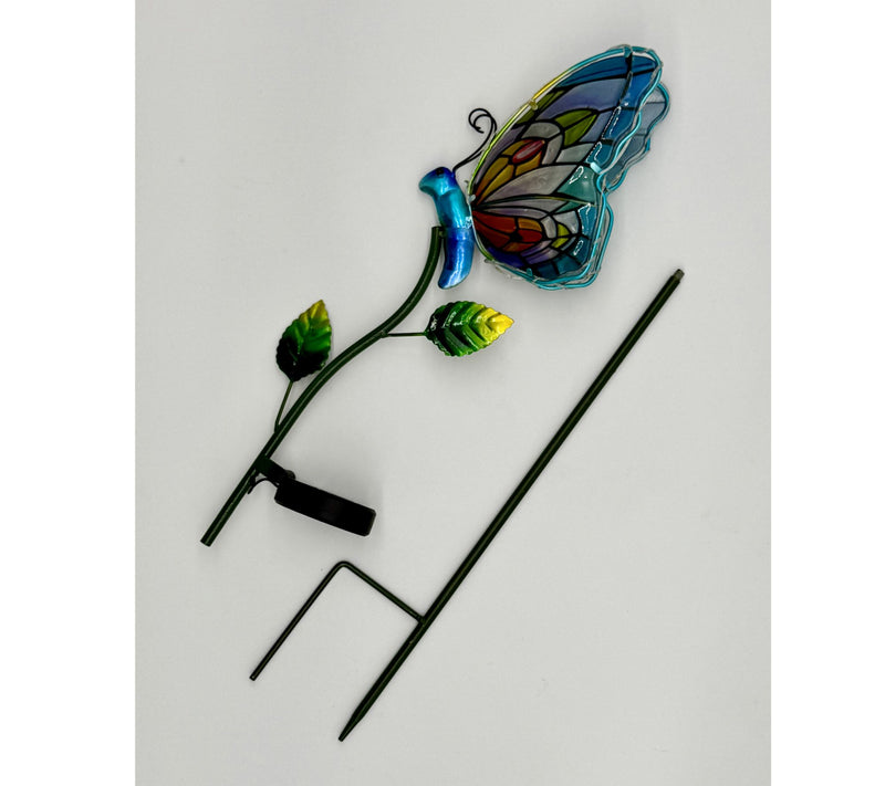 Ultimate Innovations Solar Stained Glass Garden Critter Stake — View 2