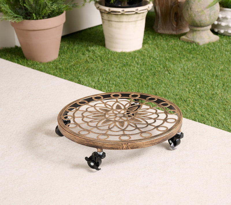 Garden Reflections 14" Rolling Plant Stand — View 4