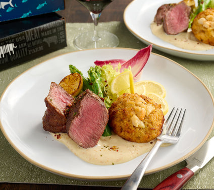 Rastelli's (4) 5oz Filet Mignons & (4) 4oz Jumbo Lump Crab Cakes