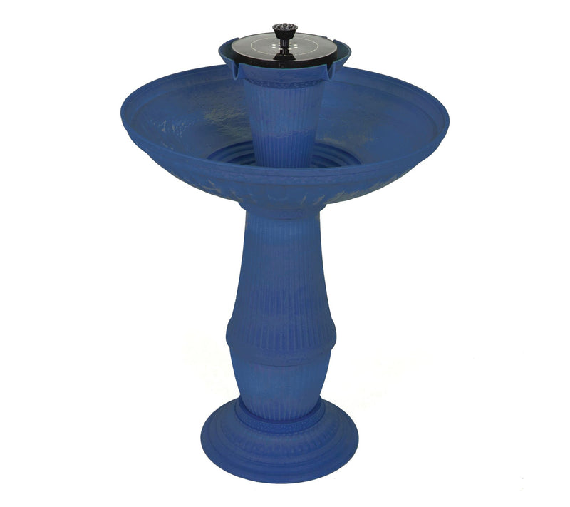 Bernini 28" Firmastone Ventosa Solar LED Illuminated 6-in-1 Fountain — View 9