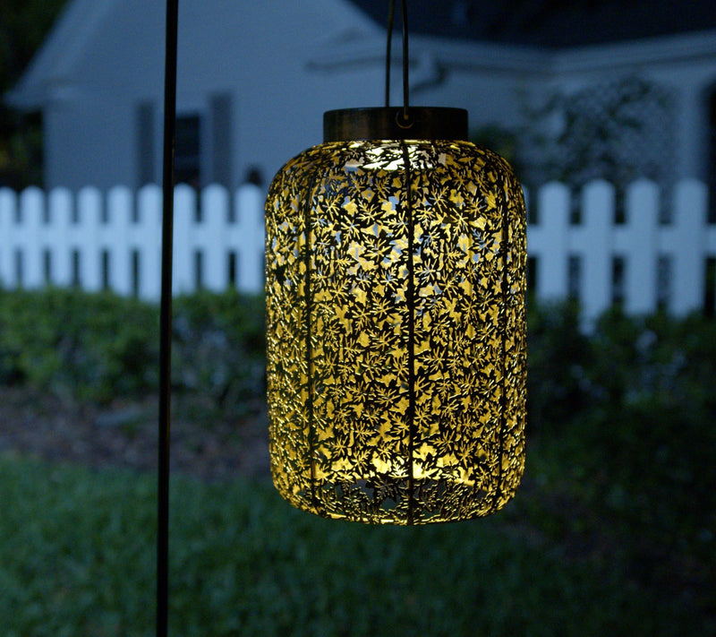 "As Is" Girl Next Door 12" Tall Illuminate Fall Harvest Leaves Lantern — View 6