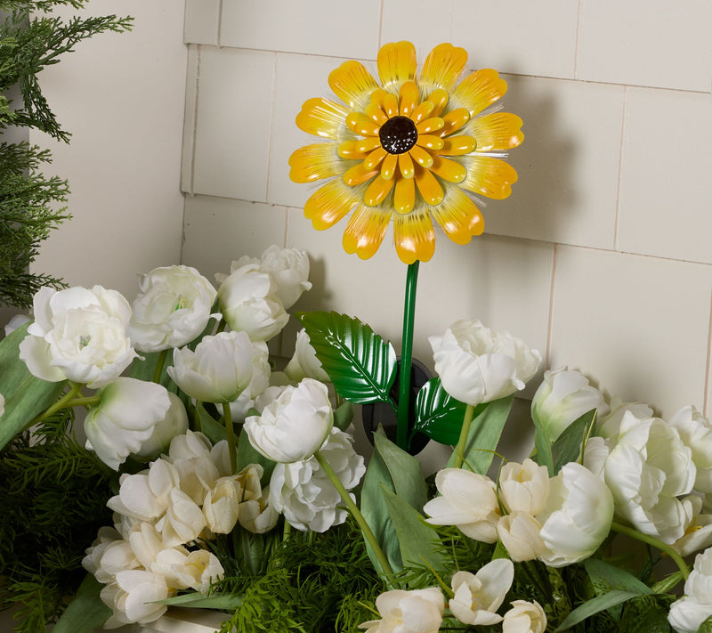 Jennings Fiber Optic Solar Metal Flower Stake — View 7