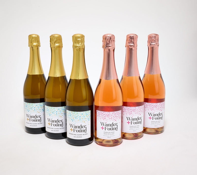 Wander + Found (6) Bottles Alcohol-Free Sparkling Wine Set — Main view