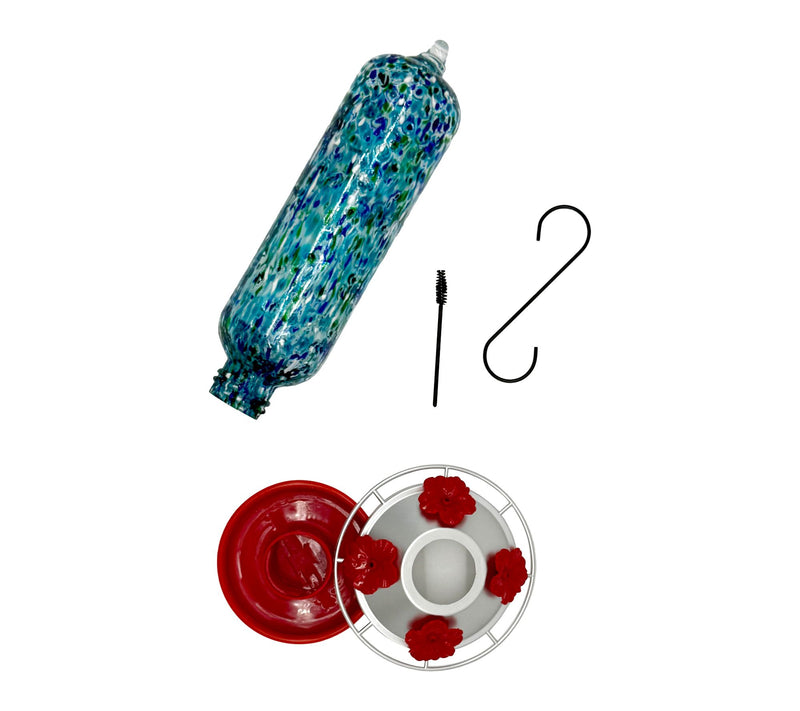 Ultimate Innovations Speckled Glass Hummingbird Feeder — View 3