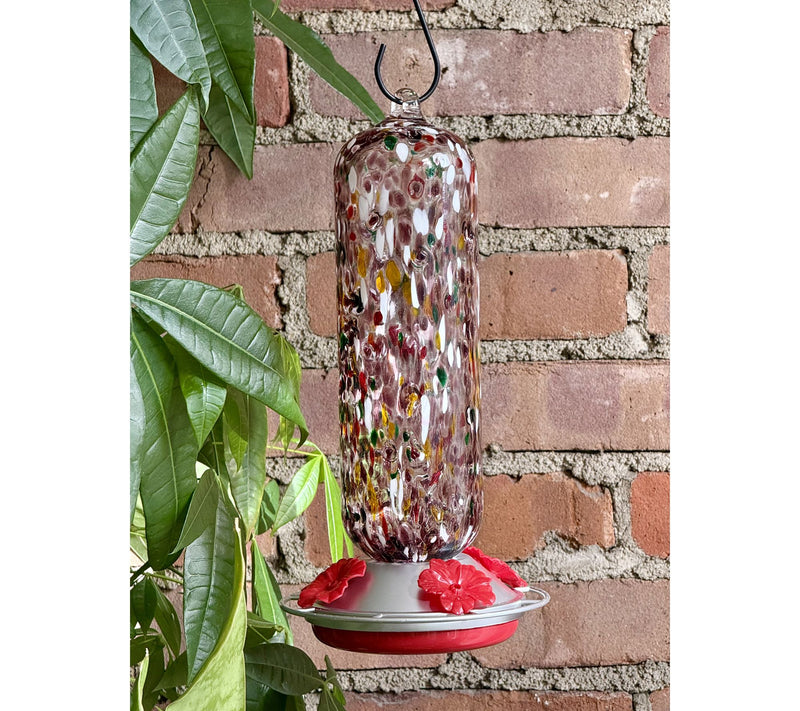 Ultimate Innovations Speckled Glass Hummingbird Feeder — View 2